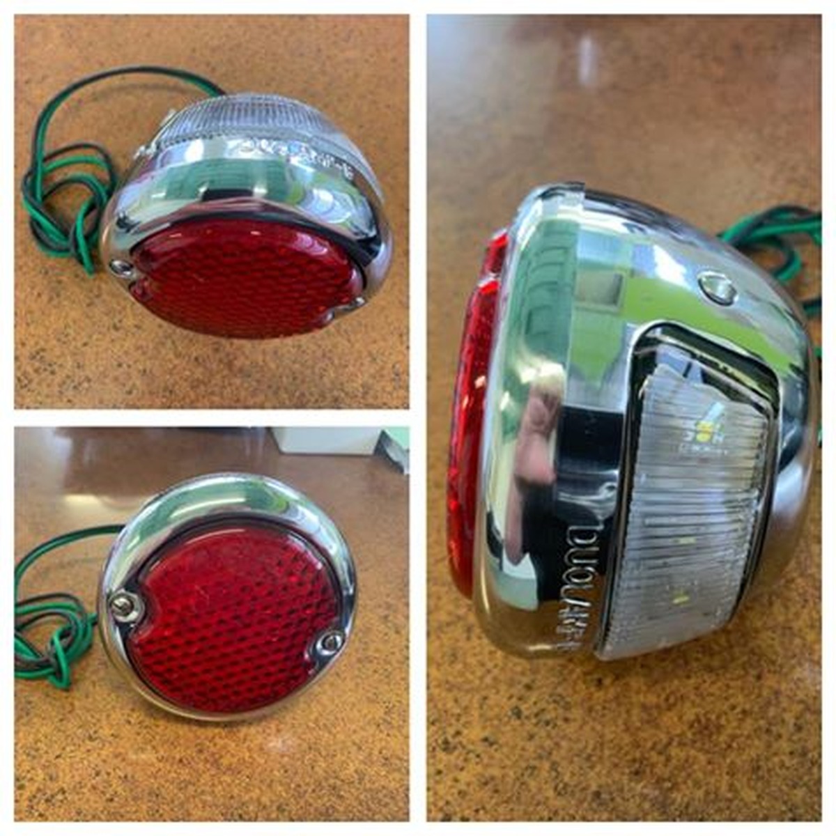 Ford Tail Lights - 1933-36 Ford LED Tail Light Assembly Left Hand POLYCARBONATE Lens, Stainless Housing