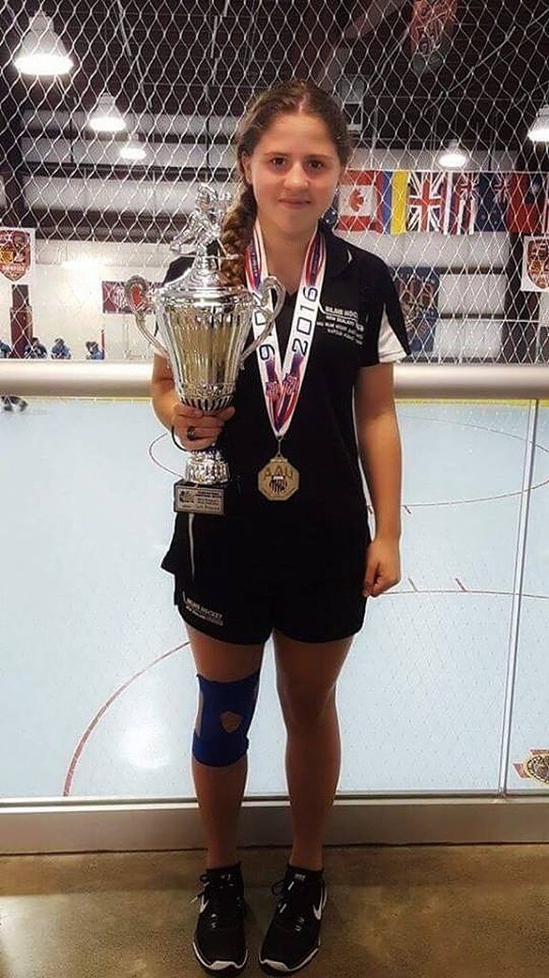 Katie Represente New Zealand at the Junior Inline Hockey Olympic in Hawaii, 2016