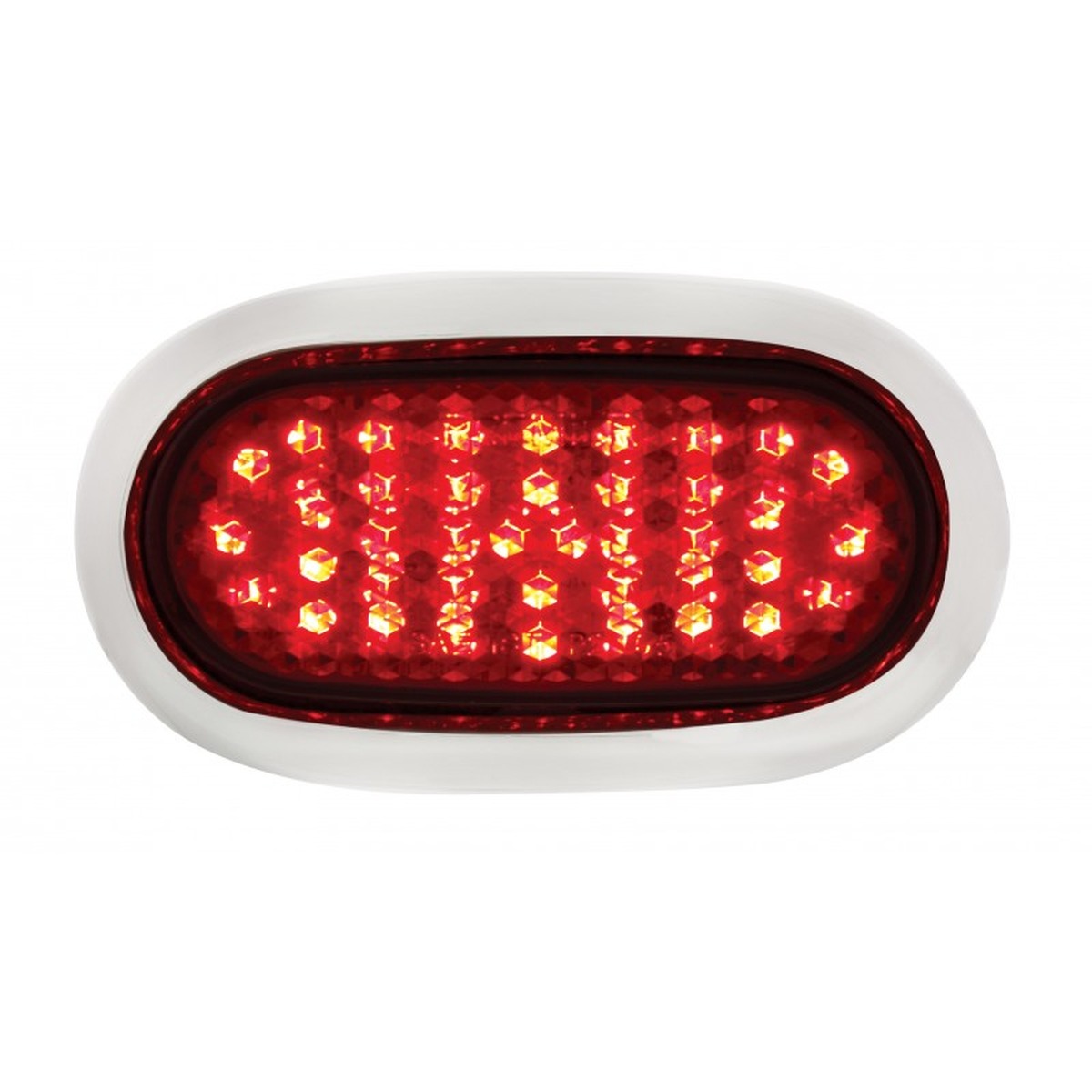 Chevy Tail Lights - 40 LED Vintage Oval S T T Light - Flush Mount - Red LED Red Lens