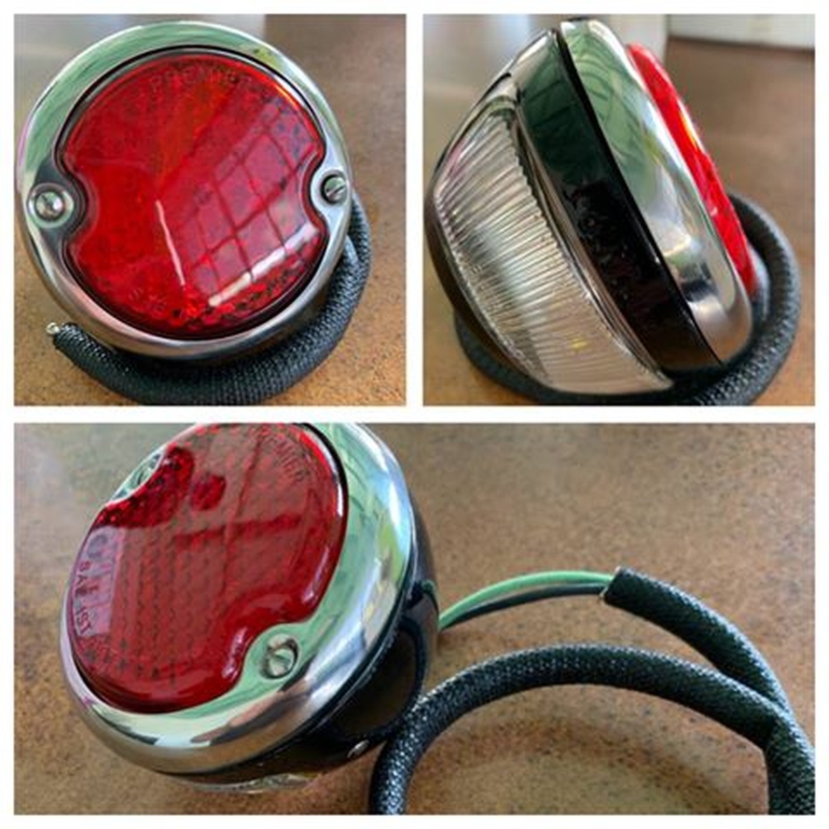 Ford Tail Lights - 1935 LED, 35-48 Sedan, Delivery, 1946-52 Pickup Right Hand Tail Lamp - 12Volt