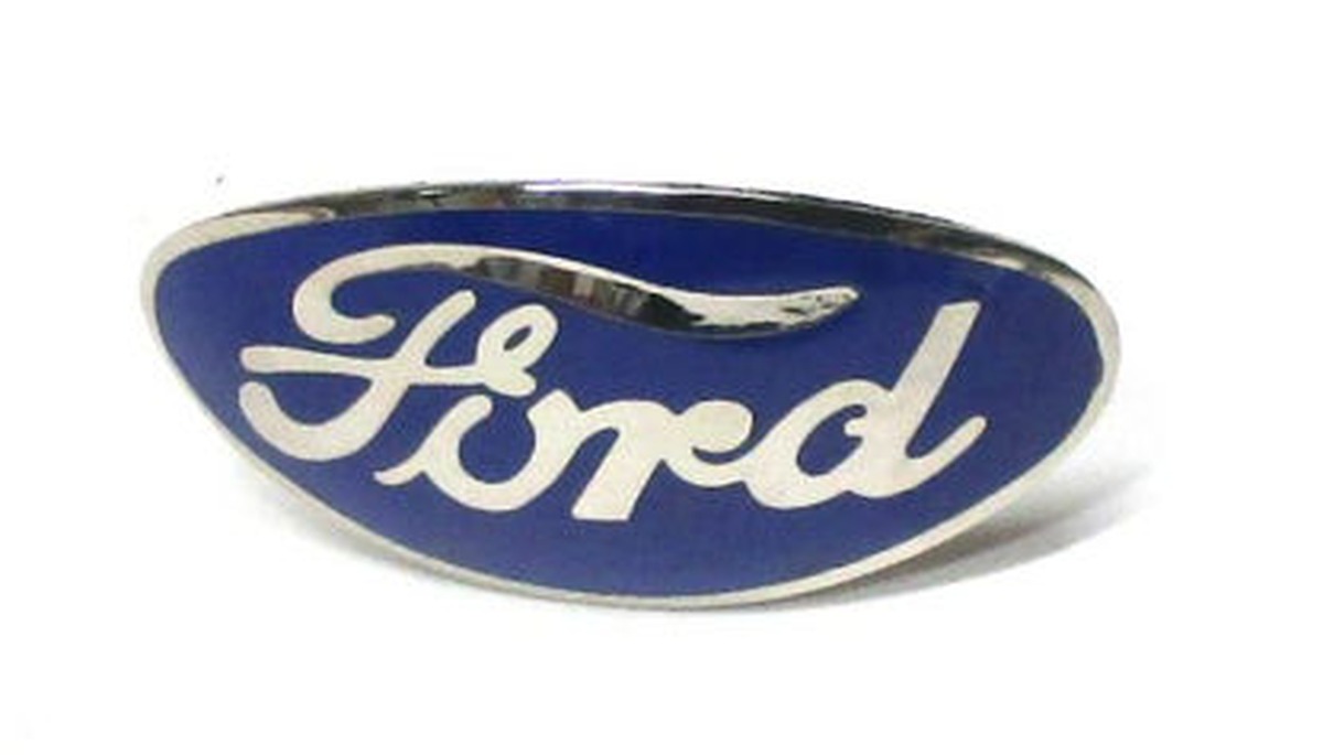 Grill/Radiator Emblems - Ford porcelain grill emblem BLUE 1932 pas 1932-35 com